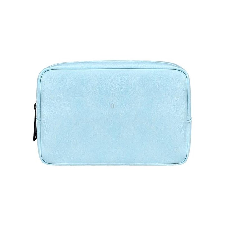 DY03 Portable Digital Accessory Leather Bag(Sky Blue)