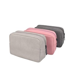 DY04 Portable Digital Accessory Frosted PU Bag(Pink)