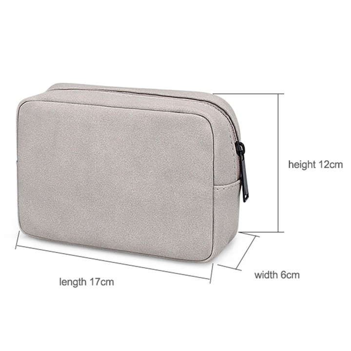DY04 Portable Digital Accessory Frosted PU Bag(Pink)