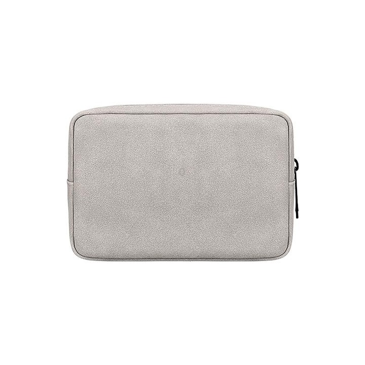 DY04 Portable Digital Accessory Frosted PU Bag(Light Grey)