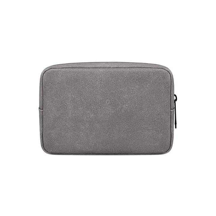 DY04 Portable Digital Accessory Frosted PU Bag(Dark Grey)