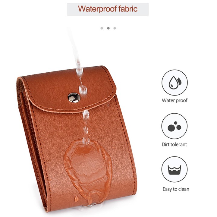 DY06 PU Leather Pattern Digital Accessory Storage Bag(Black)