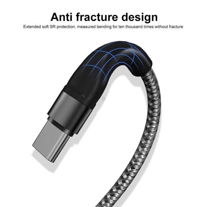PD 60W USB-C / Type-C to USB-C / Type-C Fast Charging Nylon Braided Data Cable, Cable Length:1m(Red)
