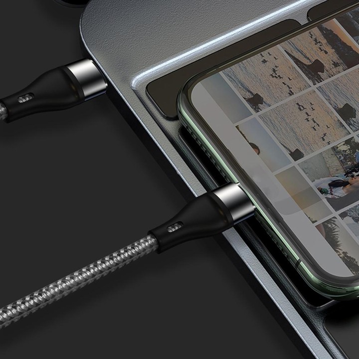 PD 60W USB-C / Type-C to USB-C / Type-C Fast Charging Nylon Braided Data Cable, Cable Length:2m(Black)