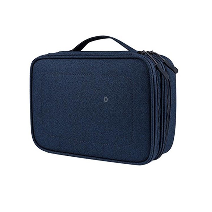 SM02S Double-layer Multifunctional Digital Accessory Storage Bag(Navy Blue)