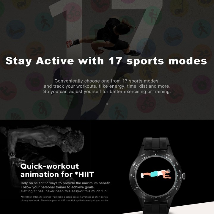 CR211 1.3 inch TFT Color Screen 5ATM Waterproof Smart Watch, Support Sleep Monitoring / Heart Rate Monitoring / Blood Oxygen Mon
