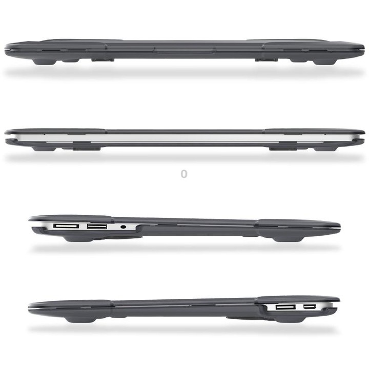 For MacBook Air 11.6 inch A1465 / A1370 TPU and PC Two-color Anti-fall Laptop Protective Case(Grey)