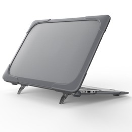 For MacBook Air 11.6 inch A1465 / A1370 TPU and PC Two-color Anti-fall Laptop Protective Case(Grey)