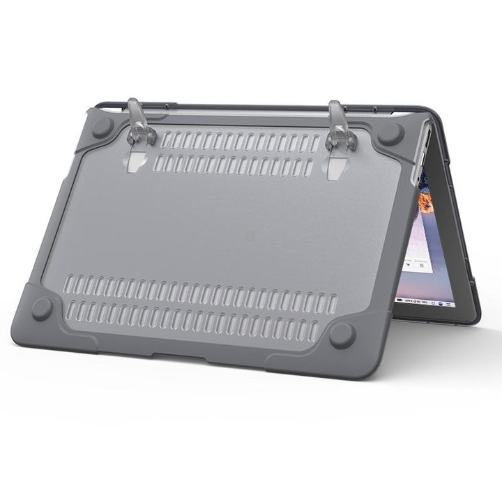 For MacBook Air 11.6 inch A1465 / A1370 TPU and PC Two-color Anti-fall Laptop Protective Case(Grey)