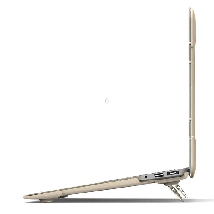 For MacBook Air 13.3 inch A1466 / A1369 TPU and PC Two-color Anti-fall Laptop Protective Case(Khaki)