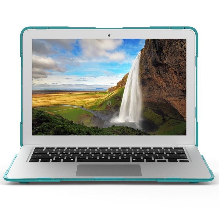 For MacBook Air 13.3 inch A1466 / A1369 TPU and PC Two-color Anti-fall Laptop Protective Case(Sky Blue)