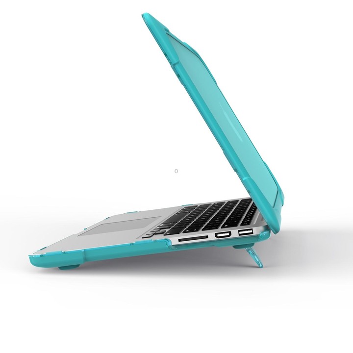 TPU + PC Two-color Anti-fall Laptop Protective Case For MacBook Pro Retina 15.4 inch A1398(Sky Blue)