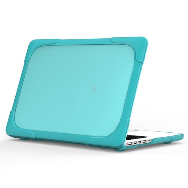 TPU + PC Two-color Anti-fall Laptop Protective Case For MacBook Pro Retina 15.4 inch A1398(Sky Blue)
