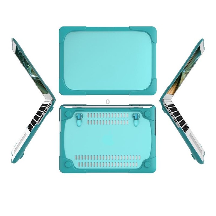TPU + PC Two-color Anti-fall Laptop Protective Case For MacBook Pro Retina 15.4 inch A1398(Sky Blue)