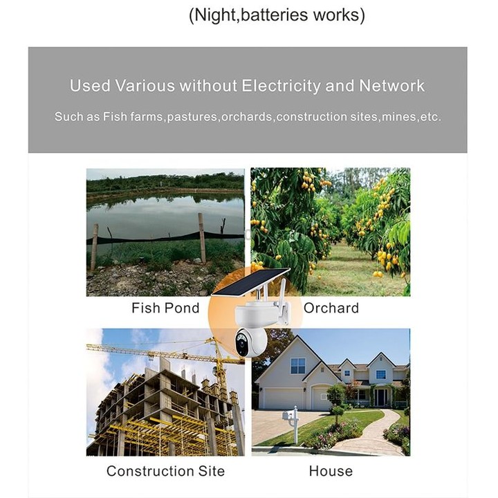 T24 1080P IP65 Waterproof Solar Smart PTZ Camera, Support Full-color Night Vision & Two-way Voice Intercom & AI Humanoid Detecti