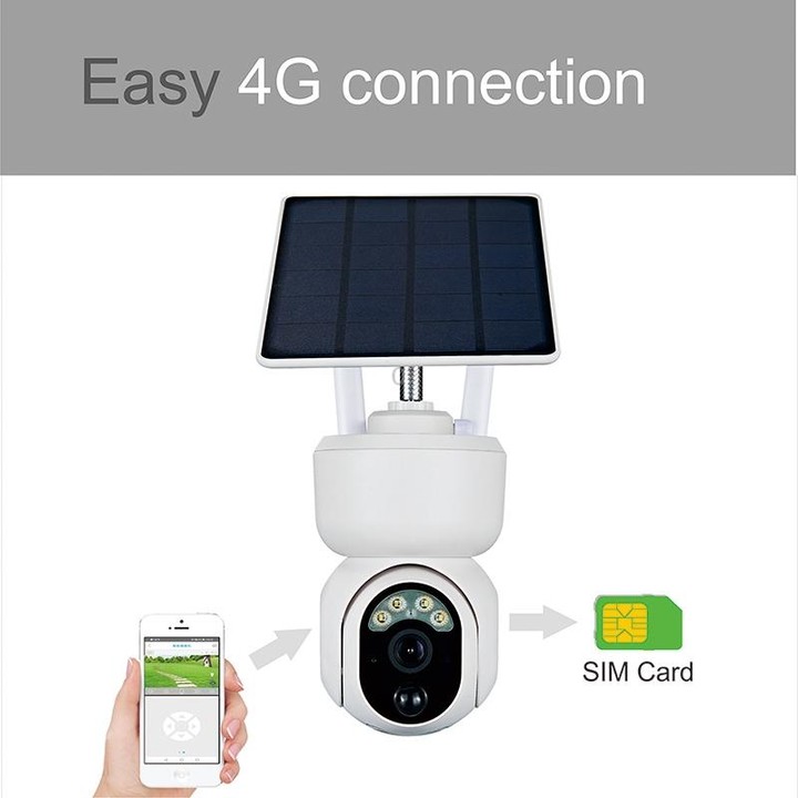 T24 1080P IP65 Waterproof Solar Smart PTZ Camera, Support Full-color Night Vision & Two-way Voice Intercom & AI Humanoid Detecti
