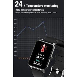 F15 Pro 1.69 inch TFT Screen IP67 Waterproof Smart Watch, Support Body Temperature Monitoring / Sleep Monitoring / Heart Rate Mo