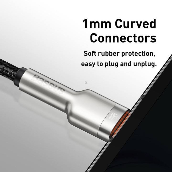 Baseus CAKF000001 Cafule Series 66W USB to USB-C / Type-C Metal Data Cable, Cable Length: 0.25m