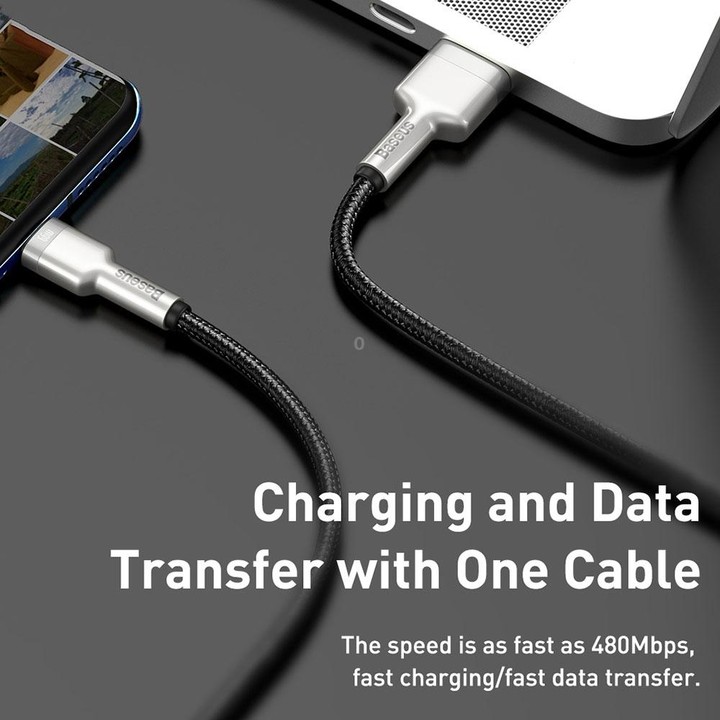 Baseus CAKF000001 Cafule Series 66W USB to USB-C / Type-C Metal Data Cable, Cable Length: 0.25m