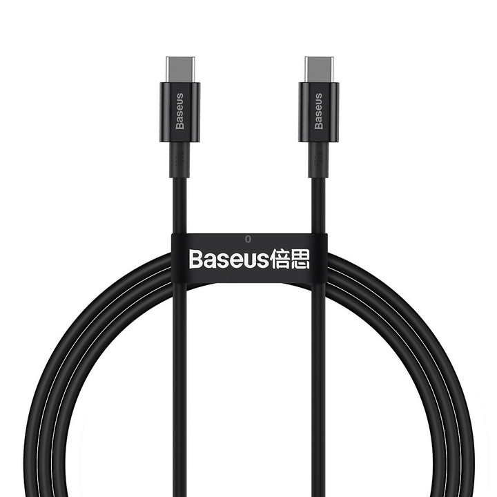 Baseus CATYS-B01 Superior Series 100W USB-C / Type-C to USB-C / Type-C Fast Charging Data Cable, Cable Length:1m(Black)