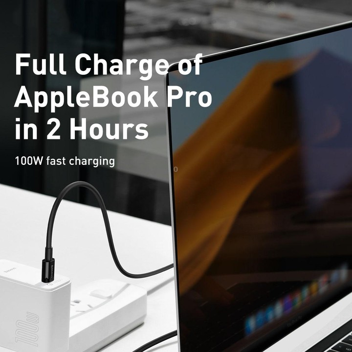 Baseus CATYS-B01 Superior Series 100W USB-C / Type-C to USB-C / Type-C Fast Charging Data Cable, Cable Length:1m(Black)