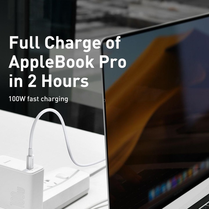 Baseus CATYS-B02 Superior Series 100W USB-C / Type-C to USB-C / Type-C Fast Charging Data Cable, Cable Length:1m(White)