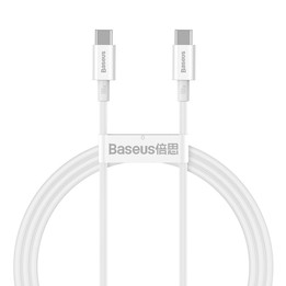 Baseus CATYS-B02 Superior Series 100W USB-C / Type-C to USB-C / Type-C Fast Charging Data Cable, Cable Length:1m(White)