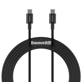 Baseus CATYS-C01 Superior Series 100W USB-C / Type-C to USB-C / Type-C Fast Charging Data Cable, Cable Length:2m(Black)