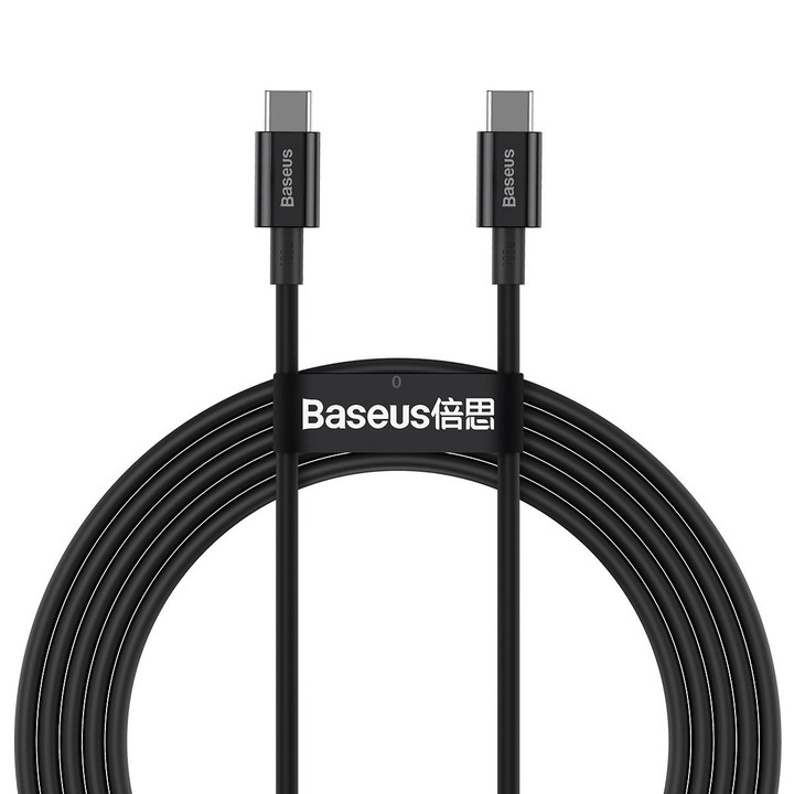 Baseus CATYS-C01 Superior Series 100W USB-C / Type-C to USB-C / Type-C Fast Charging Data Cable, Cable Length:2m(Black)