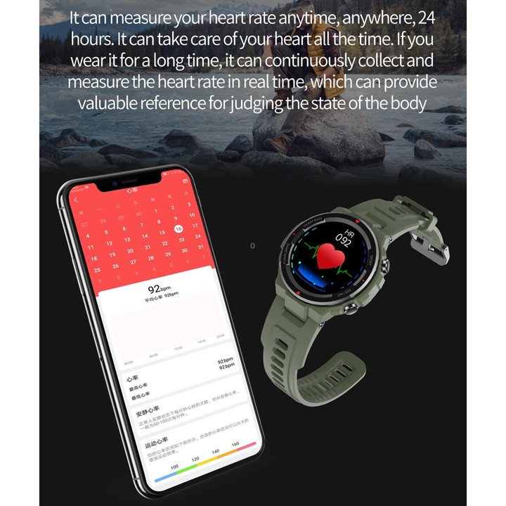 Q70C 1.28 inch TFT Touch Screen Bluetooth 5.0 IP67 Waterproof Smart Watch, Support Sleep Monitoring/Heart Rate Monitoring/Call R