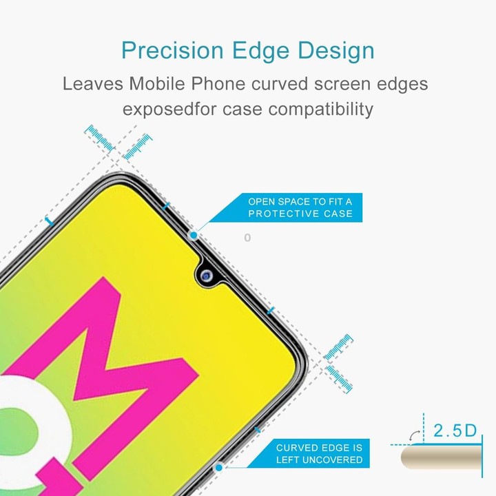 For Samsung Galaxy M21 2021/M21s/M21 50 PCS 0.26mm 9H 2.5D Tempered Glass Film