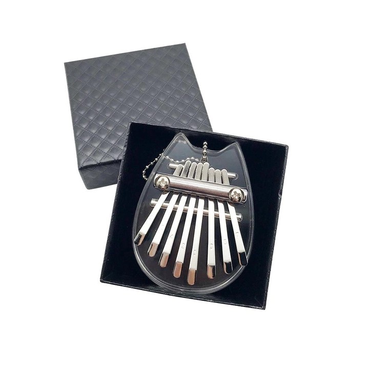 Mini 8 Tone Thumb Piano Kalimba Musical Instruments, Random Packaging(Acrylic Chinchilla)