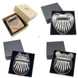 Mini 8 Tone Thumb Piano Kalimba Musical Instruments, Random Packaging(Acrylic Heart)