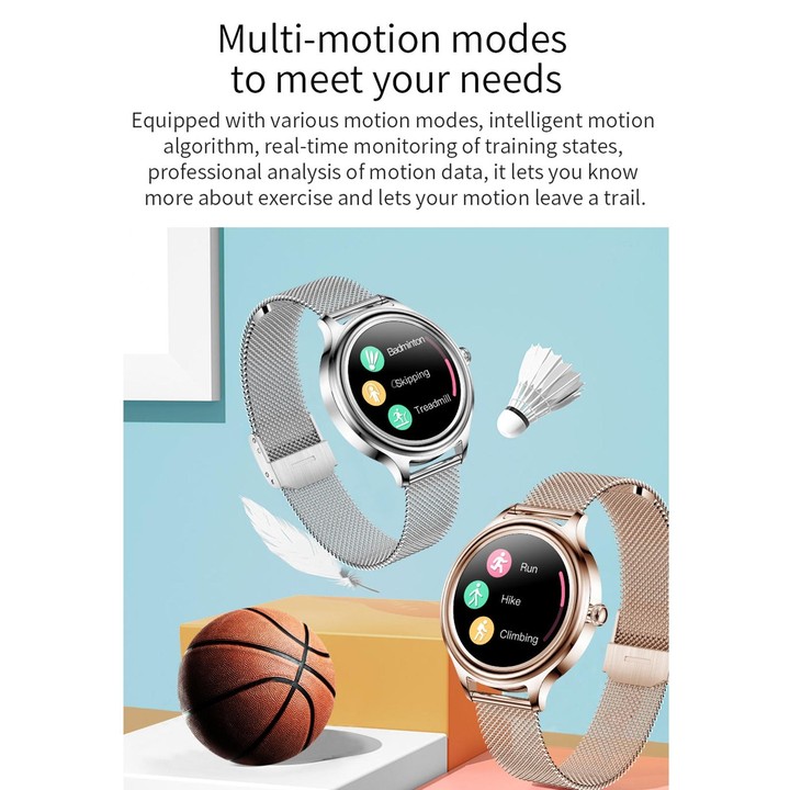 ZX10 1.09 inch HD Color Screen Bluetooth 5.0 IP68 Waterproof Women Smart Watch, Support Sleep Monitor / Menstrual Cycle Reminder