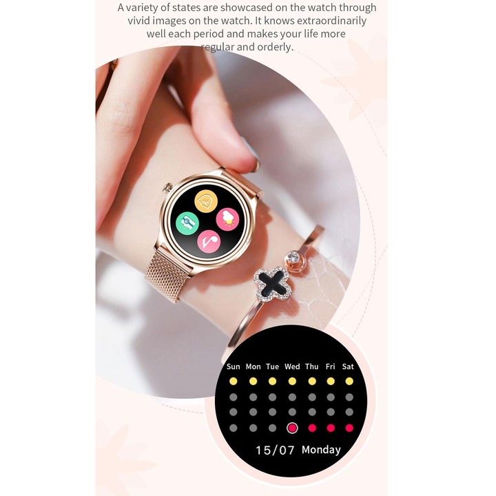 ZX10 1.09 inch HD Color Screen Bluetooth 5.0 IP68 Waterproof Women Smart Watch, Support Sleep Monitor / Menstrual Cycle Reminder