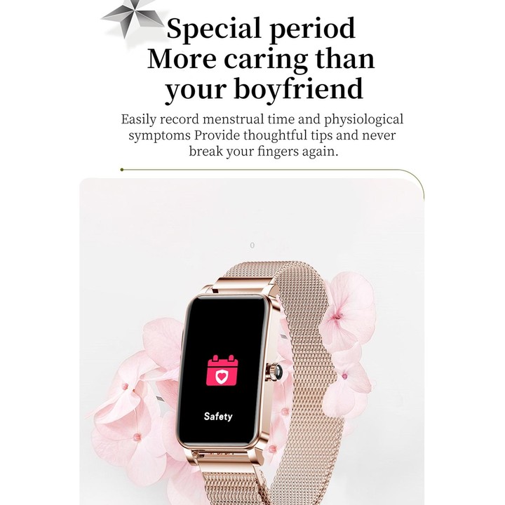 ZX19 1.45 inch HD Screen Bluetooth 5.0 IP68 Waterproof Women Smart Watch, Support Sleep Monitor / Menstrual Cycle Reminder / Hea