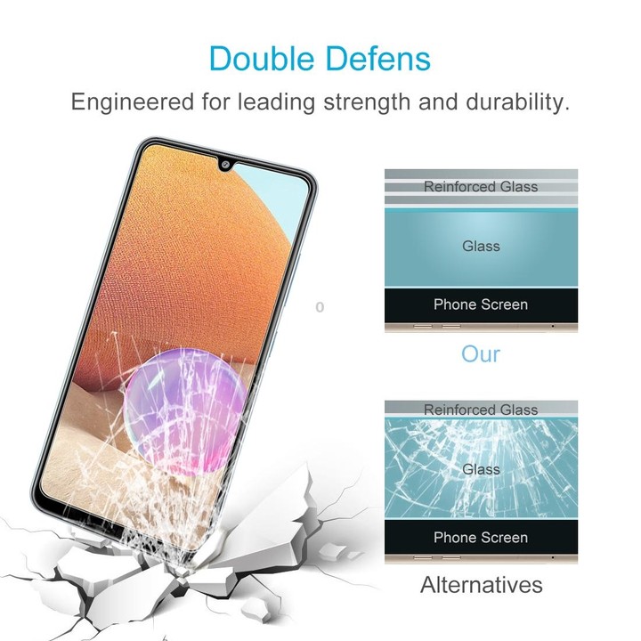 For Samsung Galaxy A32 4G 50 PCS 0.26mm 9H 2.5D Tempered Glass Film
