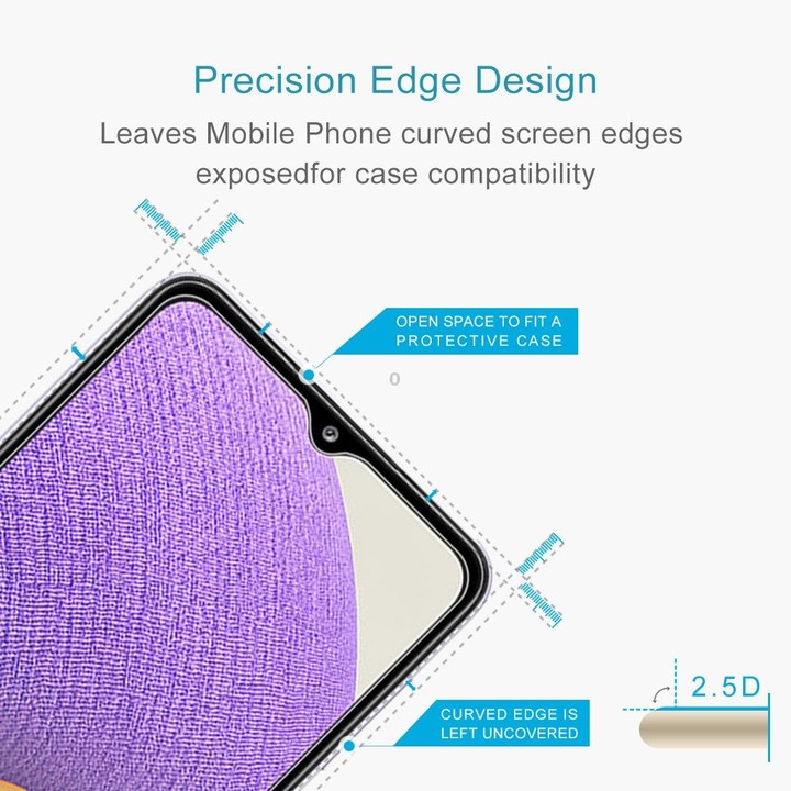 For Samsung Galaxy A32 5G 50 PCS 0.26mm 9H 2.5D Tempered Glass Film