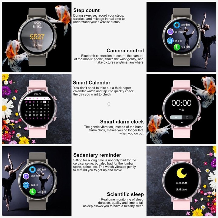 GW33 Pro 1.3 inch IPS Color Screen Bluetooth 5.1 30m Waterproof Smart Watch, Support Sleep Monitor / Heart Rate Monitor / Women