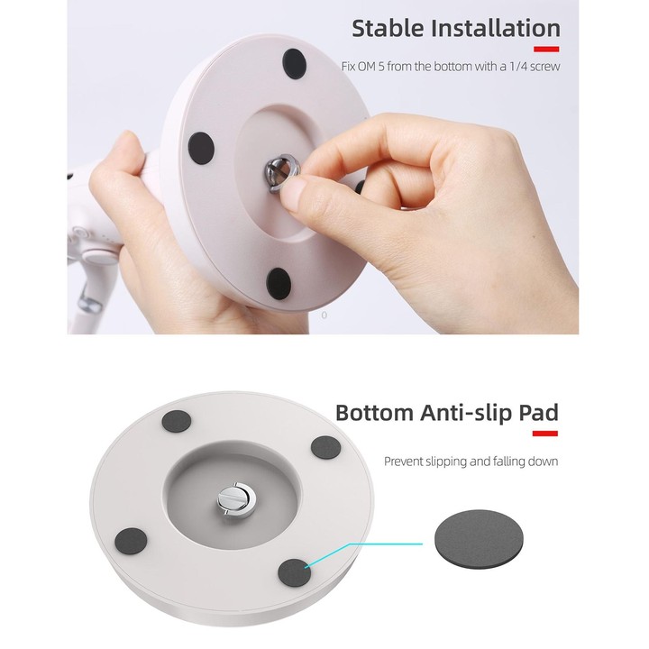 Sunnylife DZ75 Mobile Phone Gimbal Desktop Fixed Stand Base for DJI OM 5(White)