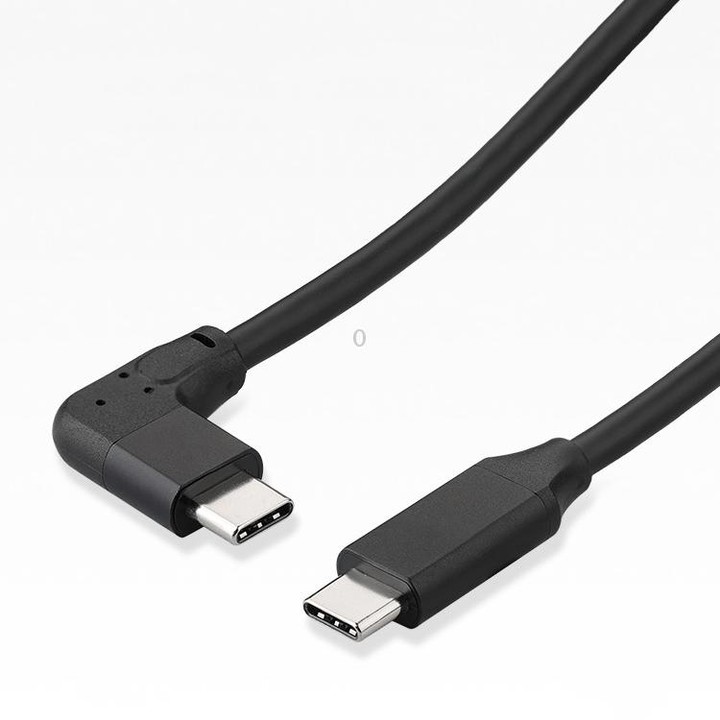 60W 3A USB-C / Type-C Male to USB-C / Type-C Elbow PD Fast Charging Magic Belt Cable, Cable Length:2m