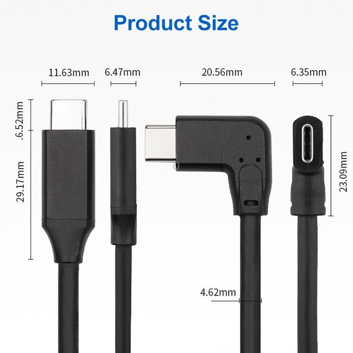 60W 3A USB-C / Type-C Male to USB-C / Type-C Elbow PD Fast Charging Magic Belt Cable, Cable Length:2m