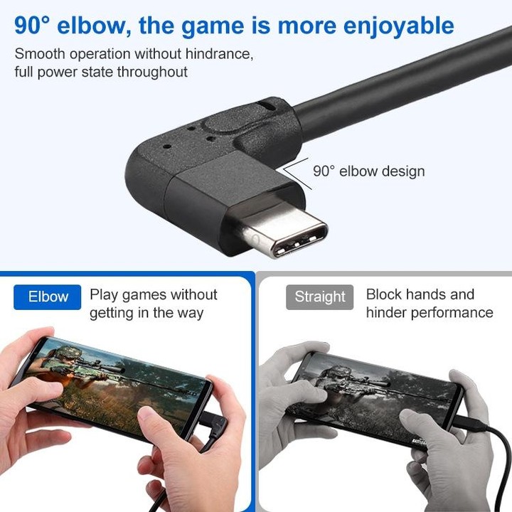 60W 3A USB-C / Type-C Male to USB-C / Type-C Elbow PD Fast Charging Magic Belt Cable, Cable Length:2m
