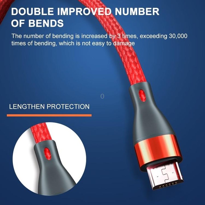 ADC-001 3A USB to Micro USB Weave Fast Charging Data Cable, Length:1m(Black)