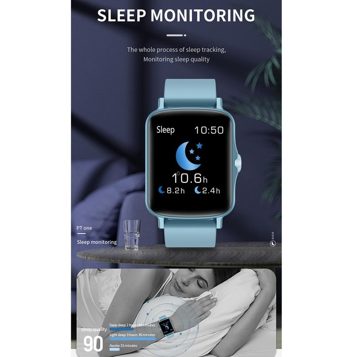 PTone 1.44 inch HD Touch Screen IP67 Waterproof Smart Watch, Support Sleep Monitoring / Heart Rate Monitoring / Blood Pressure M