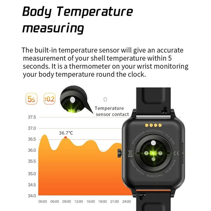 MX7 1.69 inch IPS Touch Screen IP68 Waterproof Smart Watch, Support Sleep Monitoring / Heart Rate Monitoring / Bluetooth Call /
