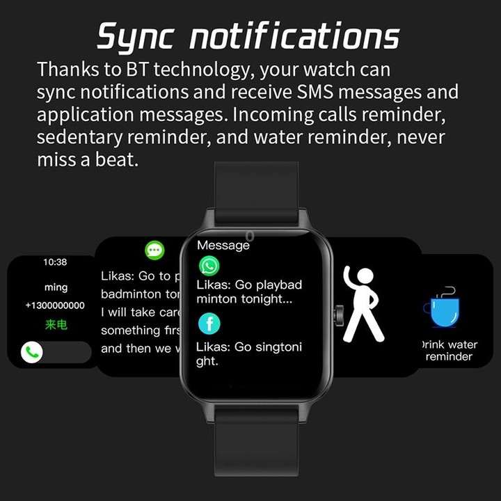 MX7 1.69 inch IPS Touch Screen IP68 Waterproof Smart Watch, Support Sleep Monitoring / Heart Rate Monitoring / Bluetooth Call /