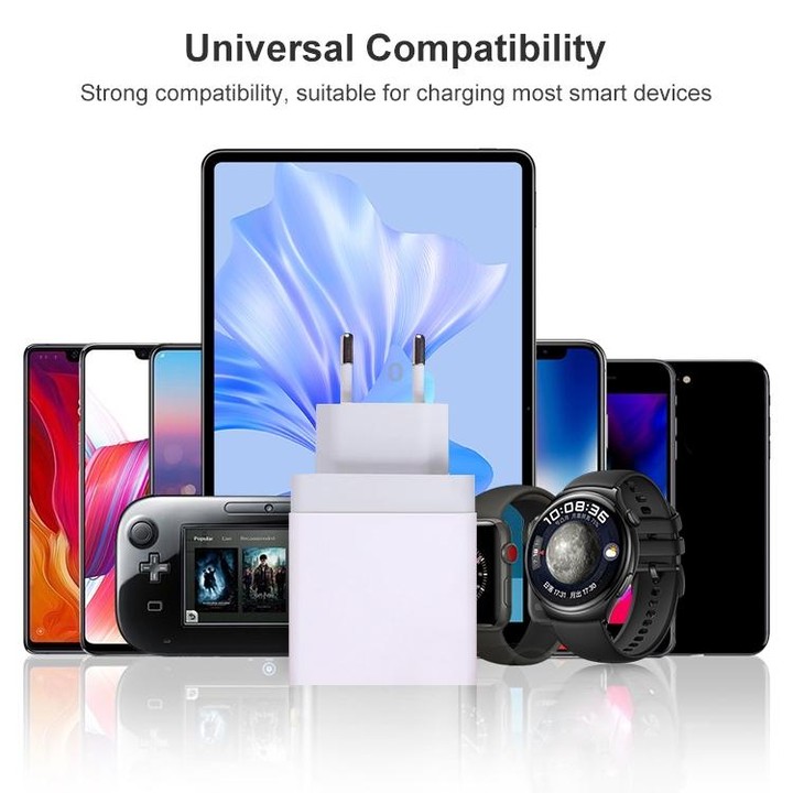 3 USB Ports LED Digital Display Travel Charger, US Plug(Black)