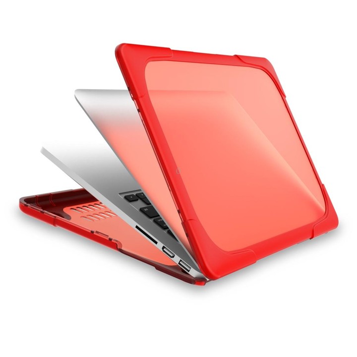For MacBook Air 13.3 inch A1932 (2018) TPU + PC Two Color Laptop Protective Case(Red)