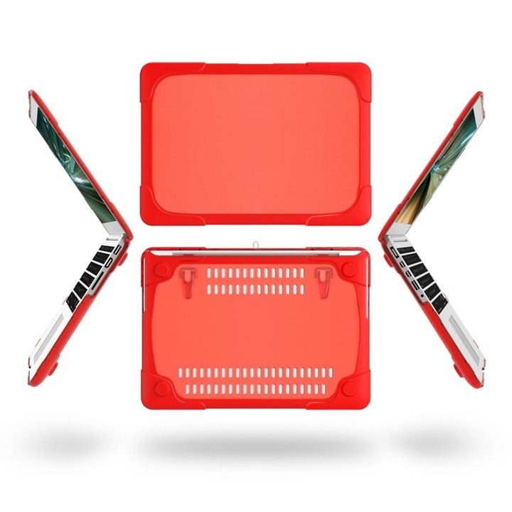 For MacBook Air 13.3 inch A1932 (2018) TPU + PC Two Color Laptop Protective Case(Red)